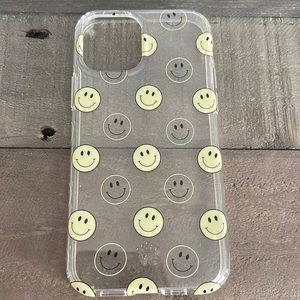 iPhone 12 Pro phone case - smiley faces- Velvet Caviar Brand